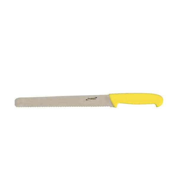 Genware 12'' Slicing Knife Yellow (Serrated) - BESPOKE 77