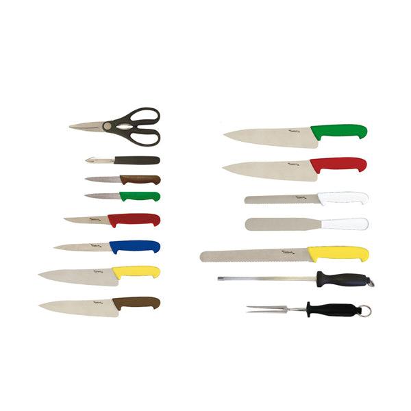 15 Piece Colour Coded Knife Set + Knife Case - BESPOKE 77