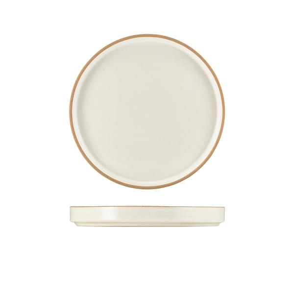 GenWare Kava White Stoneware Presentation Plate 20cm - BESPOKE 77