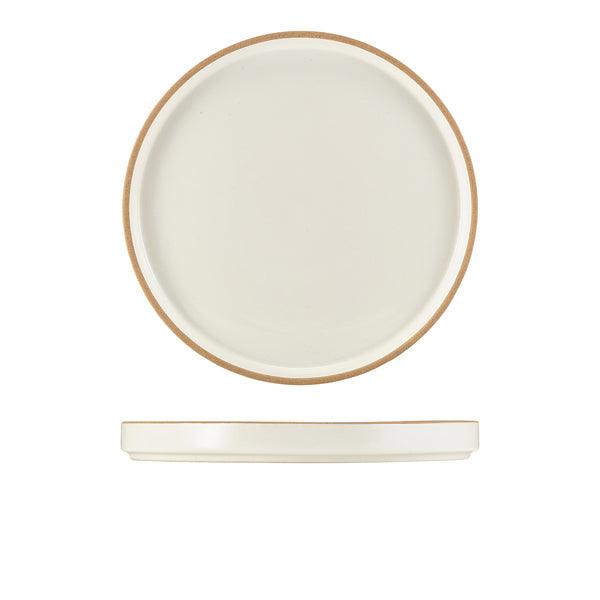 GenWare Kava White Stoneware Presentation Plate 25cm - BESPOKE 77