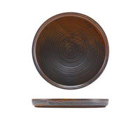 Terra Porcelain Rustic Copper Low Presentation Plate 21cm - BESPOKE 77