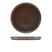 Terra Porcelain Rustic Copper Low Presentation Plate 25cm - BESPOKE 77
