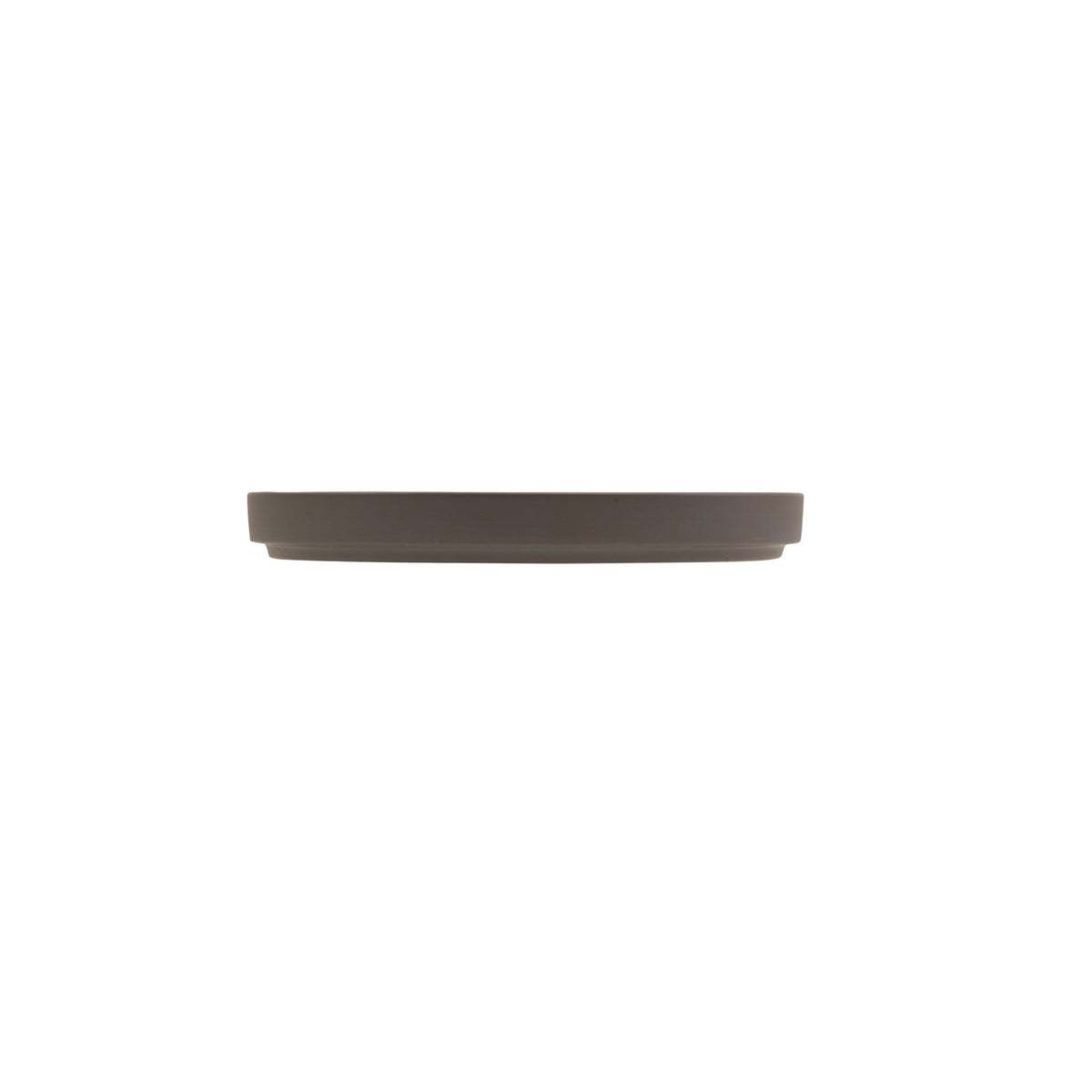 Kava grey porcelain presentation plate 20cm with unglazed wall