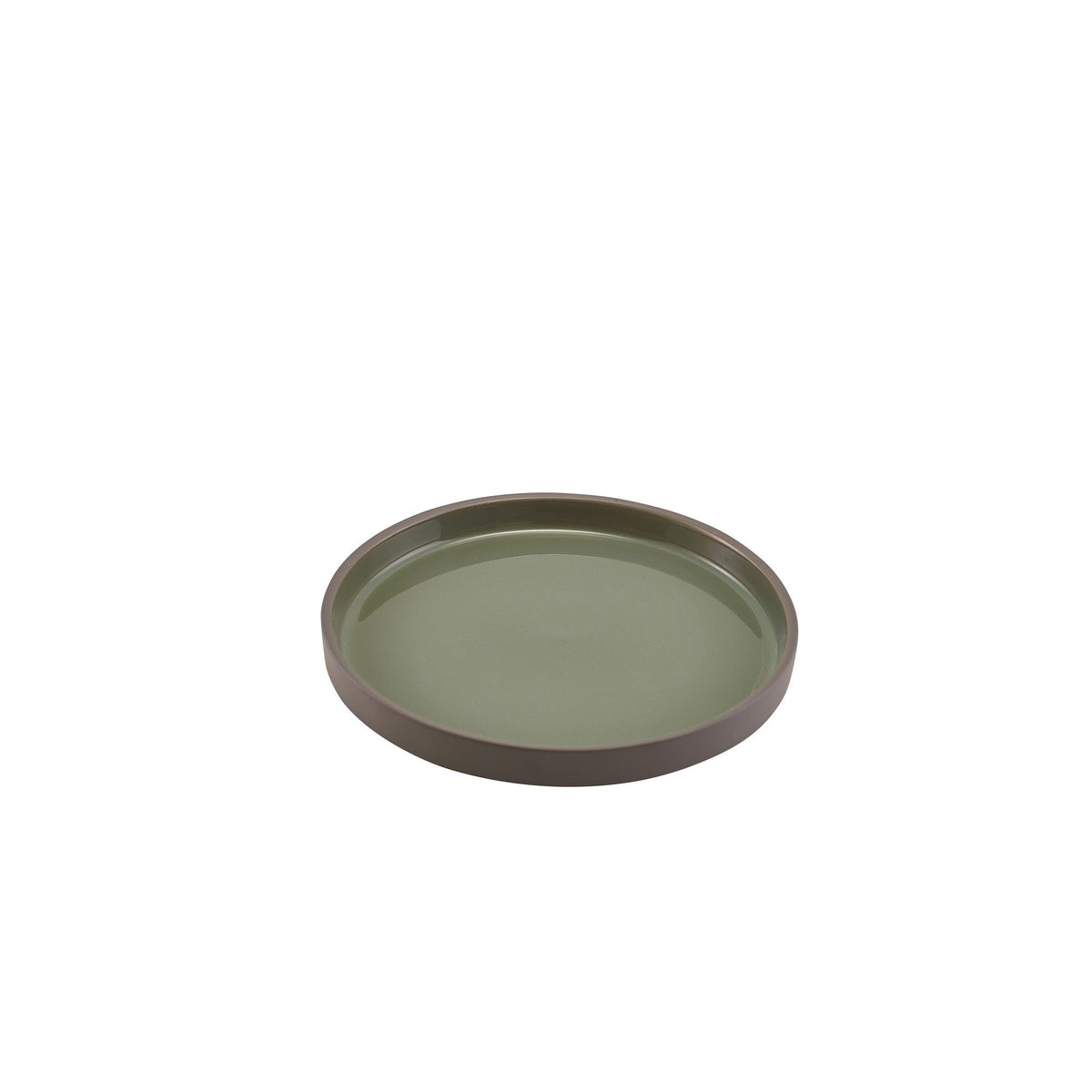 Kava green porcelain presentation plate 18cm