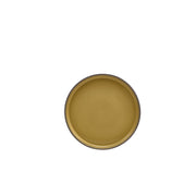 Kava yellow porcelain presentation plate 20cm with two tone finish