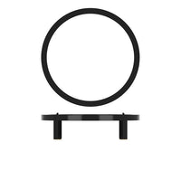 Black Luxor Metal Round Riser 28.5 x 7cm - BESPOKE 77