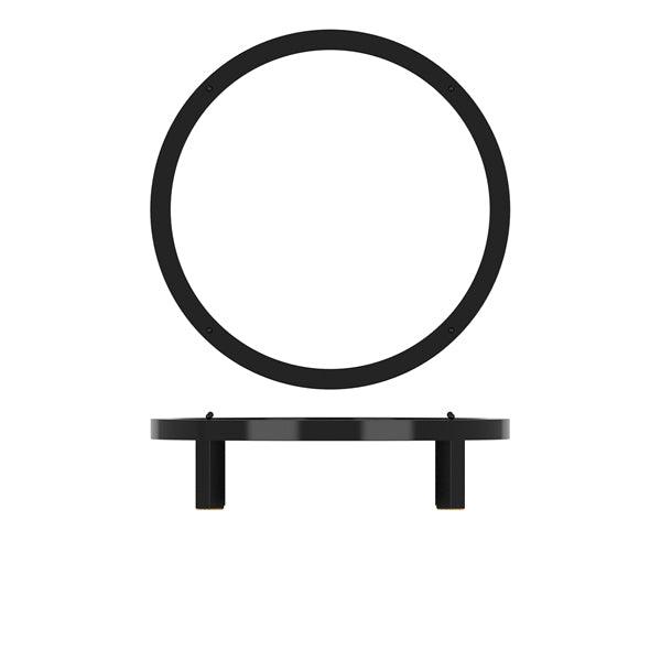 Black Luxor Metal Round Riser 28.5 x 7cm - BESPOKE 77