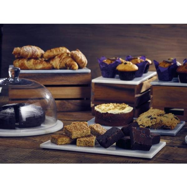 White Marble Platter 32x26cm GN 1/2 - BESPOKE 77