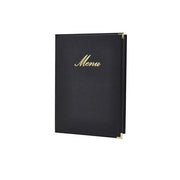 Classic A4 Menu Holder Black 4 Pages - BESPOKE 77
