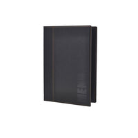 Contemporary A4 Menu Holder Black 4 Pages - BESPOKE 77