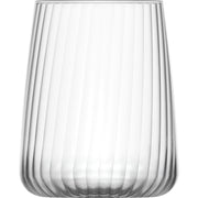 Modena optic ribbed crystal-look glass rocks tumbler 47.5cl