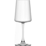 Modena crystal-look wine glass 35cl with striated bowl