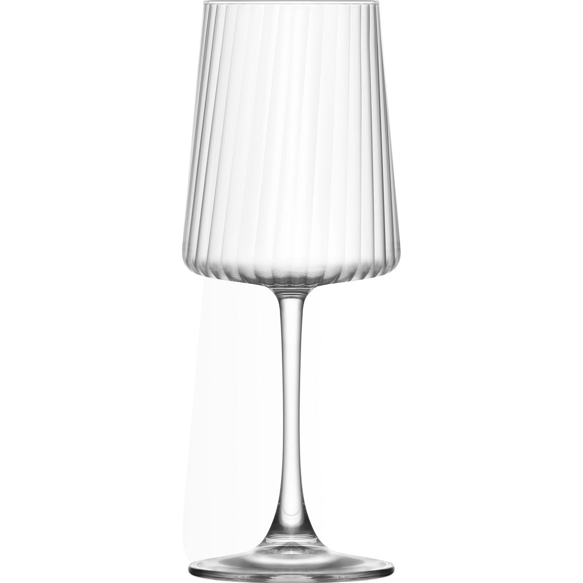 Modena crystal-look wine glass 35cl with striated bowl