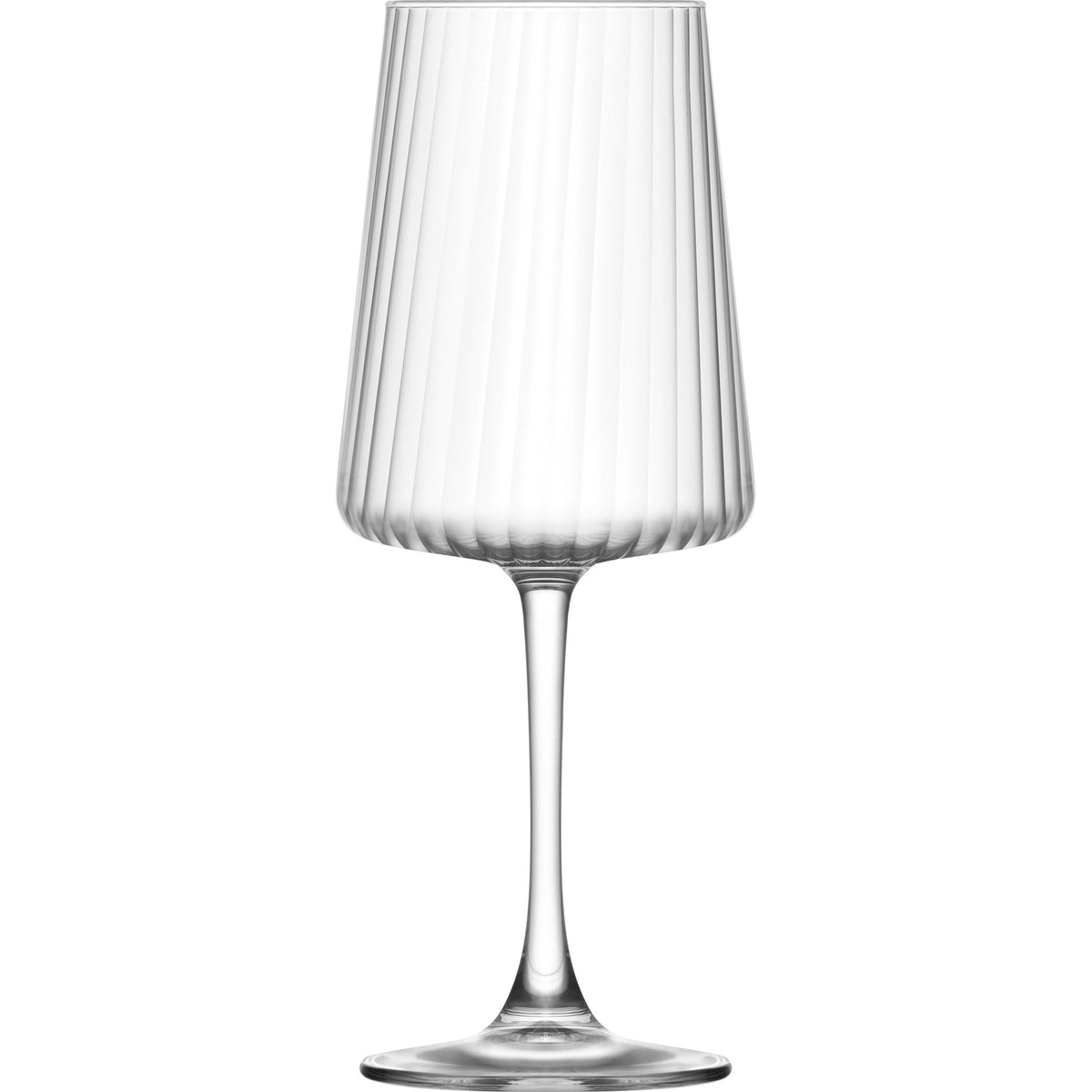 Modena crystal-look wine glass 47cl with vertical striations