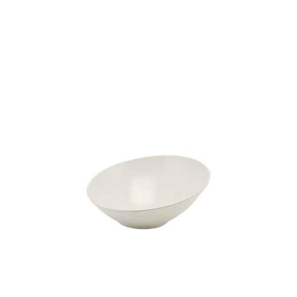 White Melamine Slanted Buffet Bowl 21 x 20 x 10cm - BESPOKE 77