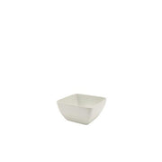 White Melamine Curved Square Bowl 10.5cm - BESPOKE 77
