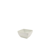 White Melamine Curved Square Bowl 10.5cm - BESPOKE 77