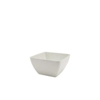 White Melamine Curved Square Bowl 19cm - BESPOKE 77
