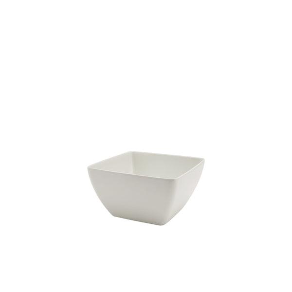 White Melamine Curved Square Bowl 19cm - BESPOKE 77