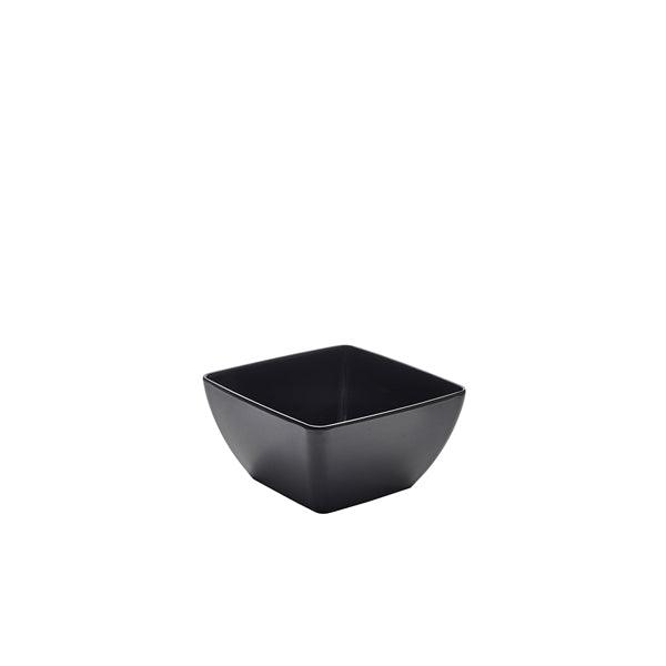 Black Melamine Curved Square Bowl 19cm - BESPOKE 77