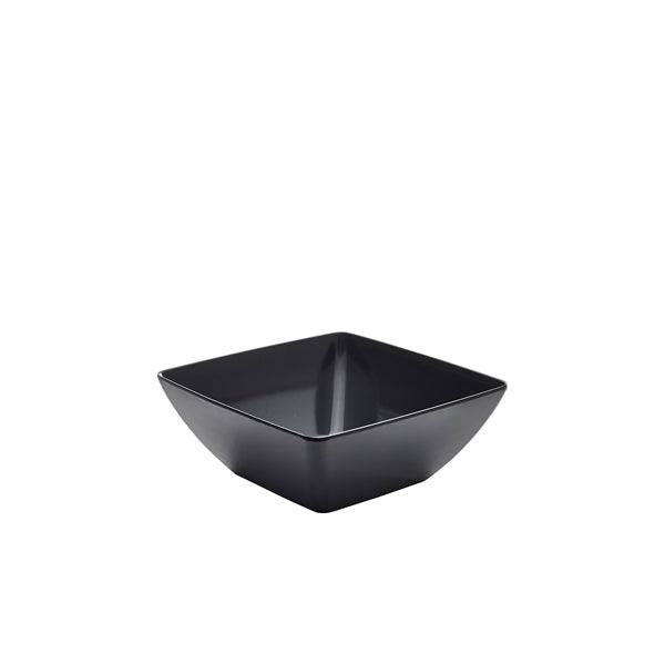 Black Melamine Curved Square Bowl 26.2cm - BESPOKE 77