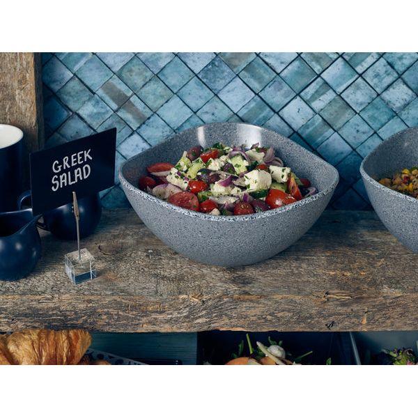 Grey Granite Melamine Triangular Buffet Bowl 25cm - BESPOKE 77