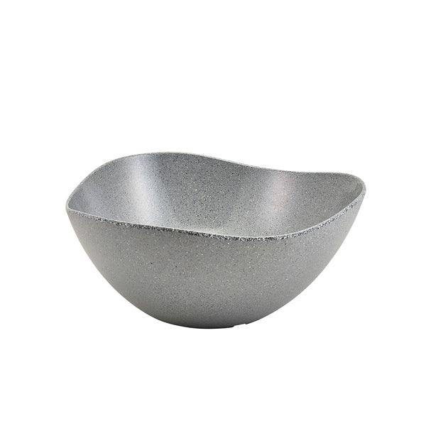 Grey Granite Melamine Triangular Buffet Bowl 35cm - BESPOKE 77