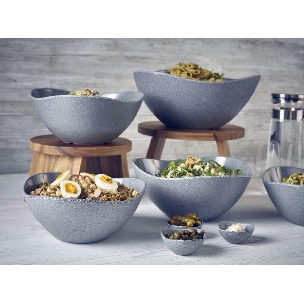 Grey Granite Melamine Triangular Buffet Bowl 35cm - BESPOKE 77
