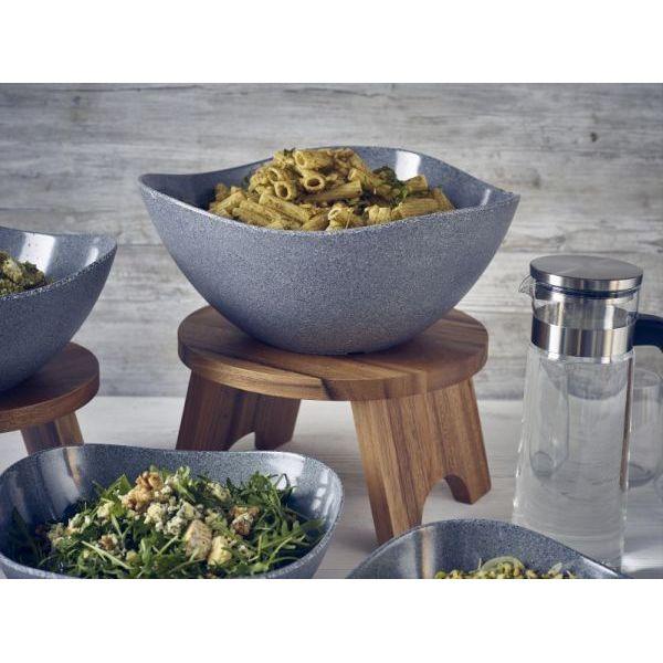 Grey Granite Melamine Triangular Buffet Bowl 35cm - BESPOKE 77