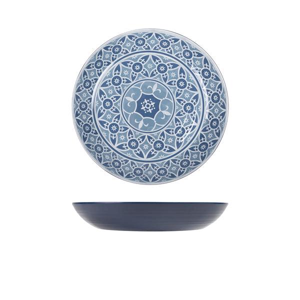 Blue Marrakesh Melamine Bowl 28 x 4.5cm - BESPOKE 77