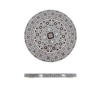 Grey Marrakesh Melamine Round Slab 28.5cm - BESPOKE 77