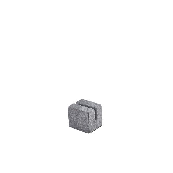 Grey Marble Sign Holder 3 x 2.5 x 2.5cm - BESPOKE 77