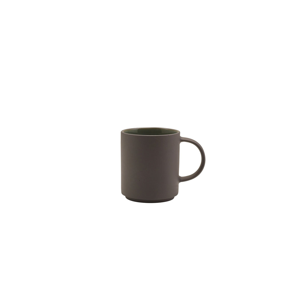Kava green porcelain mug 27cl with satin glaze