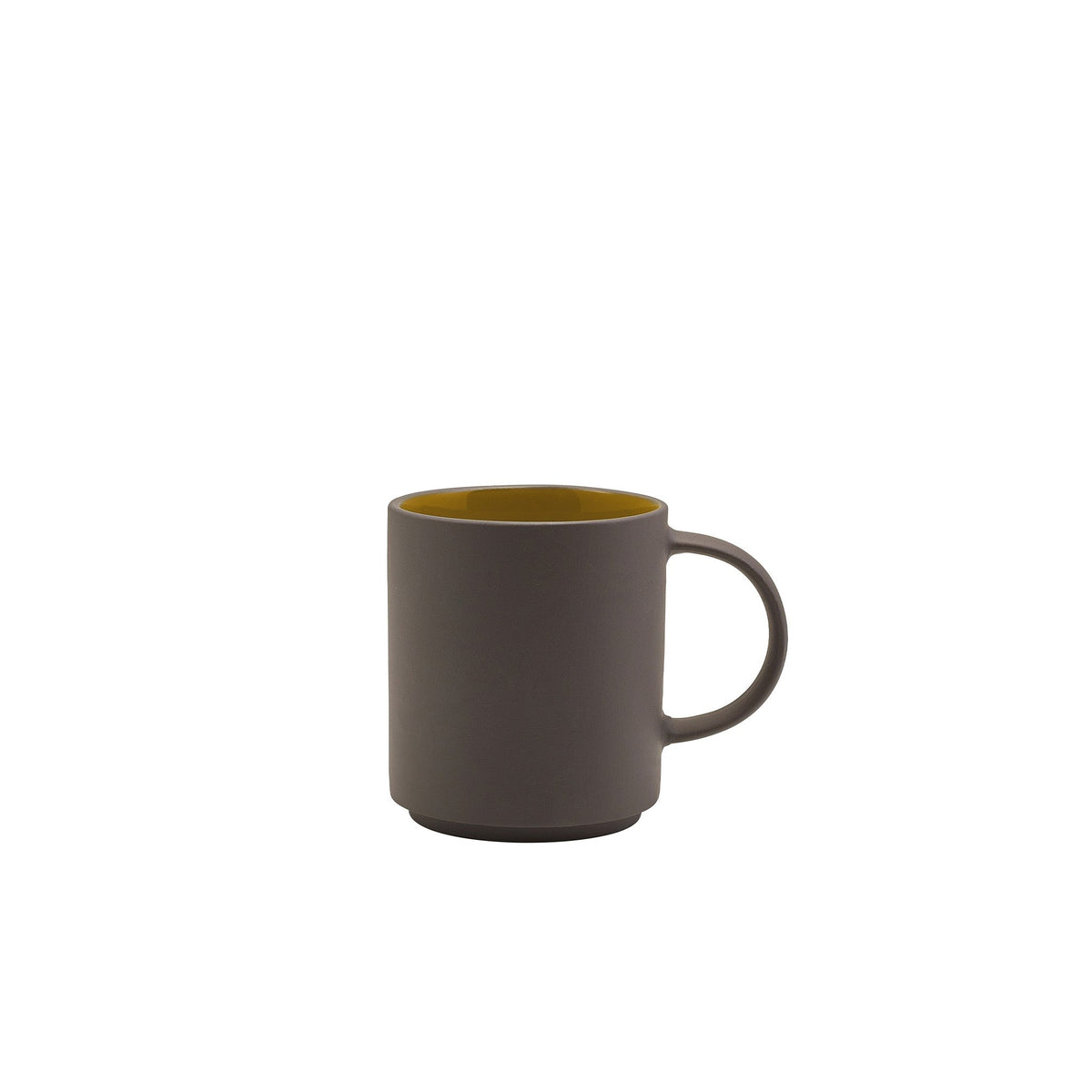 Kava yellow porcelain mug 27cl with satin glaze