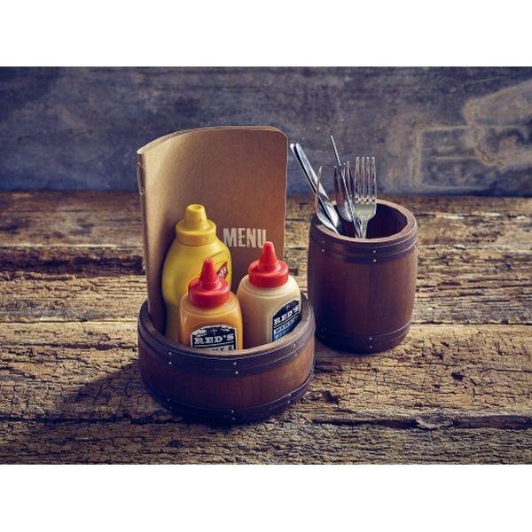 Miniature Dark Wooden Barrel 11.5 Dia x 13.5cm - BESPOKE 77