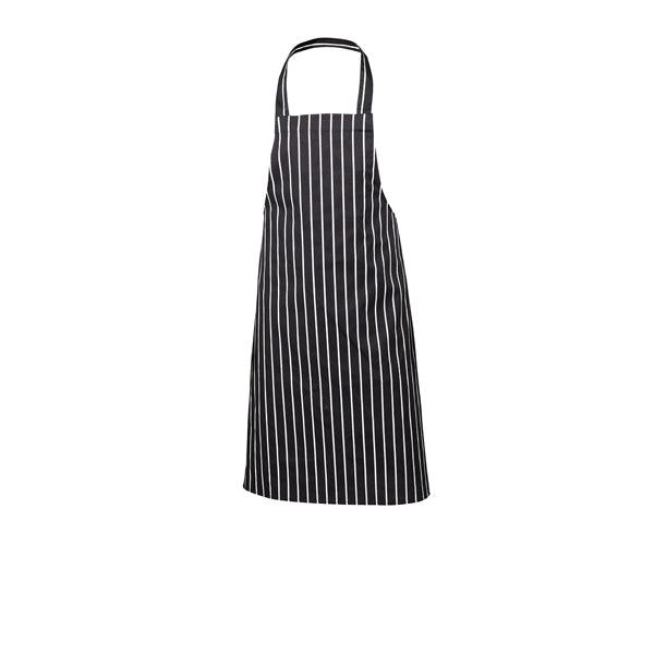 100% Polyester Navy Butchers Stripe Bib Apron - BESPOKE 77