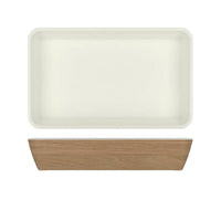 Light Oak/White New Haven Melamine GN1/1 Deep Dish 53 x 32.5 x 10cm - BESPOKE 77