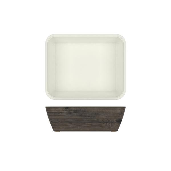 Oak/White New Haven Melamine GN1/2 Deep Dish 32.5 x 26.5 x 10cm - BESPOKE 77