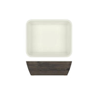 Oak/White New Haven Melamine GN1/2 Deep Dish 32.5 x 26.5 x 10cm - BESPOKE 77