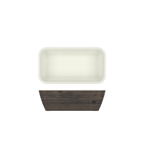 Oak/White New Haven Melamine GN1/3 Deep Dish 32.5 x 17.6 x 10cm - BESPOKE 77