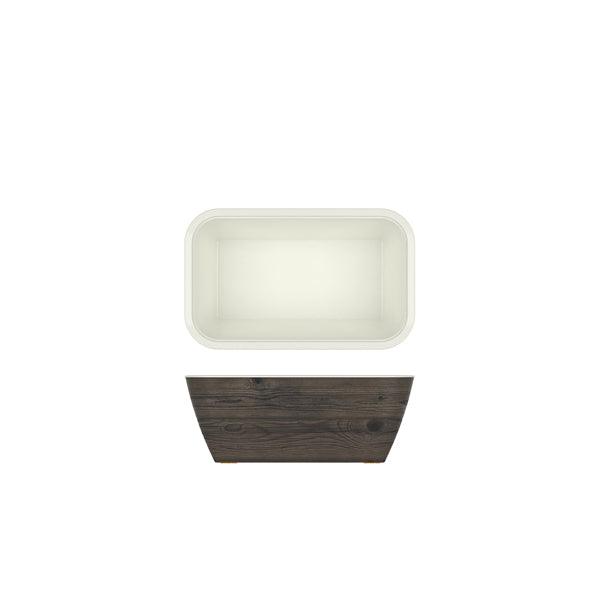 Oak/White New Haven Melamine GN1/4 Deep Dish 26.5 x 16.2 x 10cm - BESPOKE 77