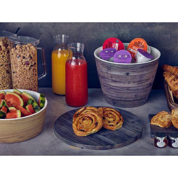 Oak/White New Haven Melamine Bowl 26.5 x 20cm - BESPOKE 77