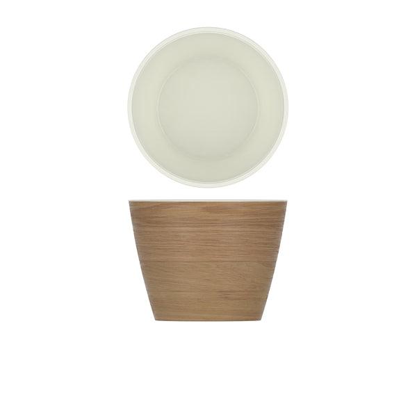 Light Oak/White New Haven Melamine Bowl 26.5 x 20cm - BESPOKE 77