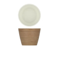 Light Oak/White New Haven Melamine Bowl 26.5 x 20cm - BESPOKE 77