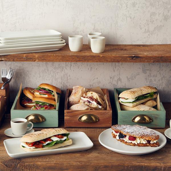 Terra Stoneware Antigo Barley Narrow Rectangular Platter 27 x 12.5cm - BESPOKE 77