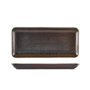 Terra Porcelain Black Narrow Rectangular Platter 31 x 14cm - BESPOKE 77