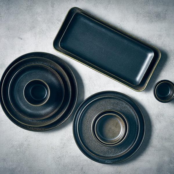 Terra Porcelain Black Narrow Rectangular Platter 31 x 14cm - BESPOKE 77