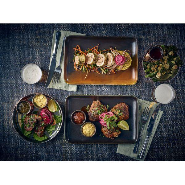 Terra Porcelain Black Rectangular Platter 30 x 20cm - BESPOKE 77