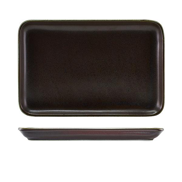 Terra Porcelain Black Rectangular Platter 30 x 20cm - BESPOKE 77