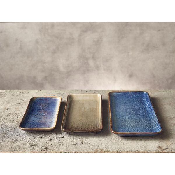 Terra Porcelain Grey Narrow Rectangular Platter 31 x 14cm - BESPOKE 77